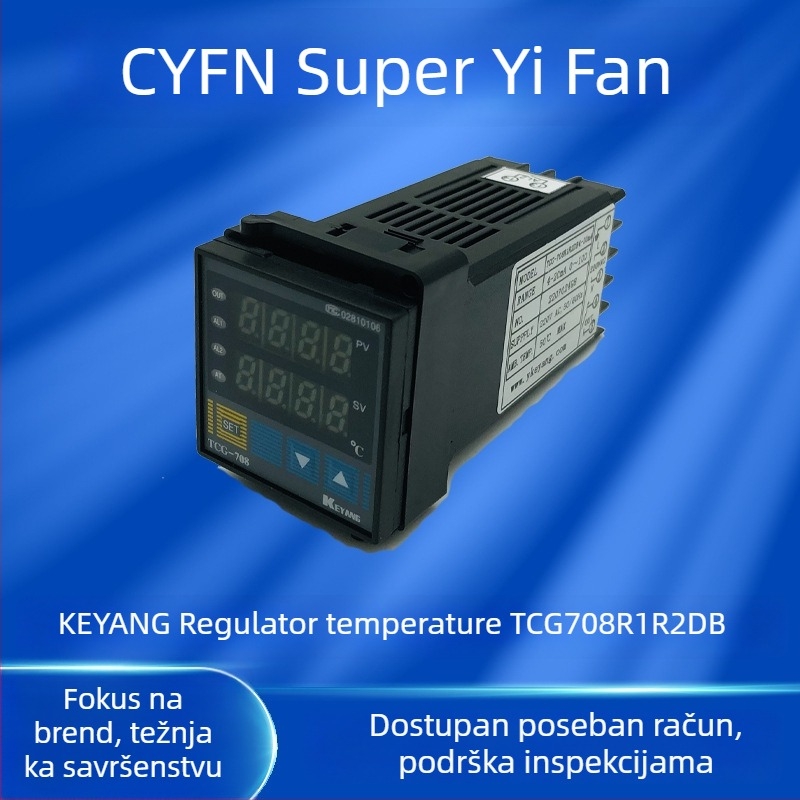 KEYANG digitalni temperaturni regulator TCG-708R1R2DB, panelna montaža, 220V AC, model LRN08N