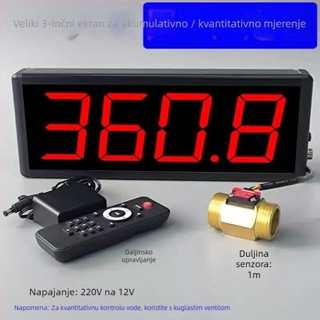 Alarm protoka vode i detektor protoka za tekuće cijevi, raspon mjerenja 36–4200 L/h