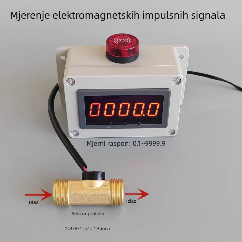 Alarm protoka vode i detektor protoka za tekuće cijevi, raspon mjerenja 36–4200 L/h