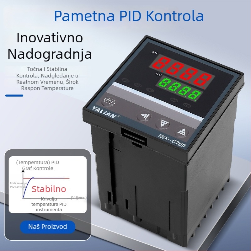 Rexc700 termostat s digitalnim zaslonom, inteligentni temperaturni kontroler, potpuno automatsko PID upravljanje, podesivi PID