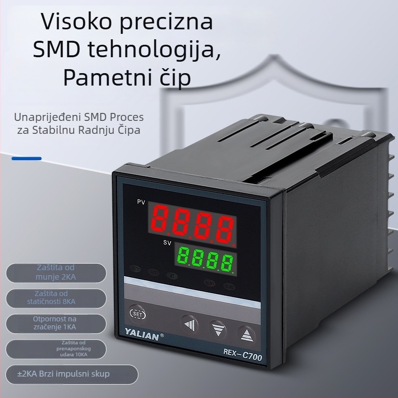 Rexc700 termostat s digitalnim zaslonom, inteligentni temperaturni kontroler, potpuno automatsko PID upravljanje, podesivi PID