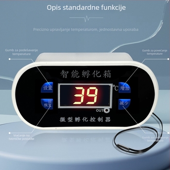 Regulator temperature za inkubator s digitalnim zaslonom, mikroprocesorski termostat, podesiva temperatura, 220V, ručna ugradnja, Tianxin