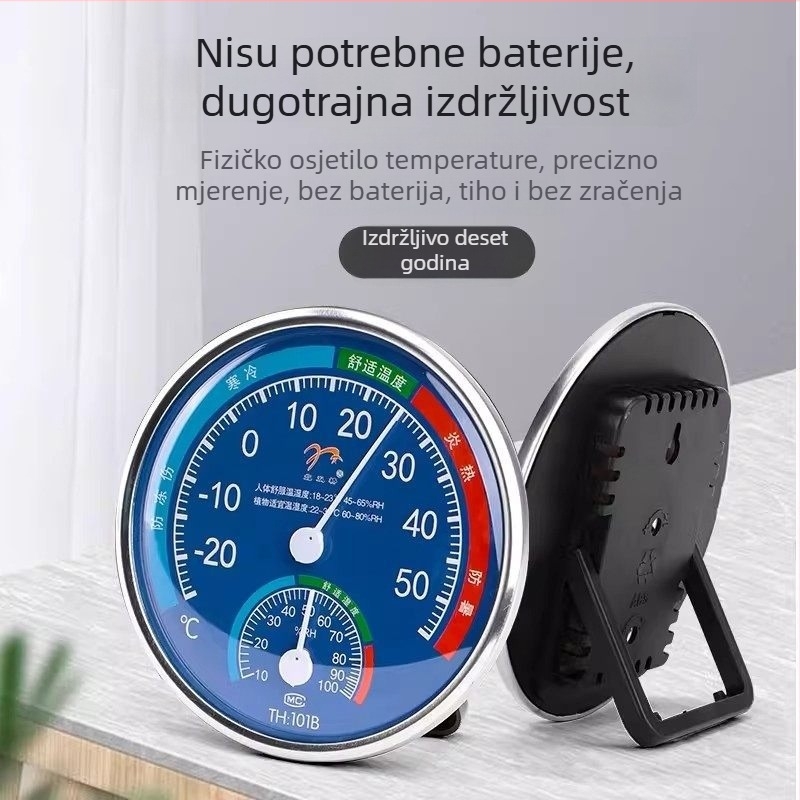 Zidni termohigrometar za kućnu upotrebu – precizno mjerenje temperature i vlage u unutarnjem prostoru