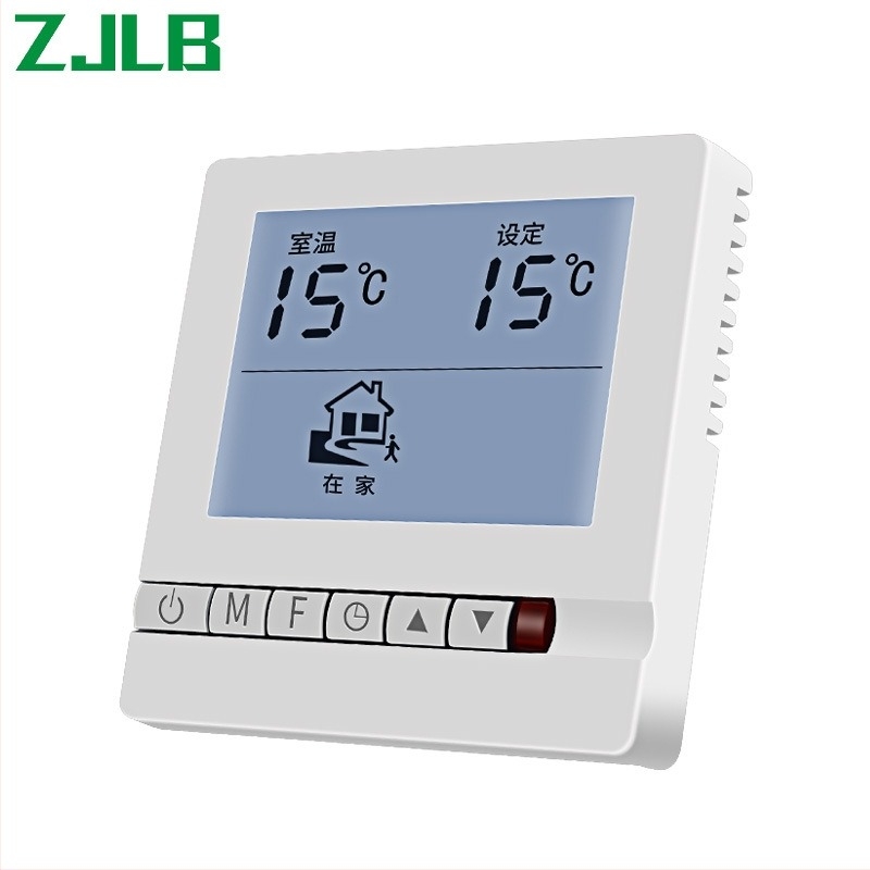 Termostatsko upravljanje podnim grijanjem s digitalnim zaslonom, inteligentni regulator temperature, tip 86; raspon temperature 5–35 °C, točnost mjerenja 2 °C, instalacija: napajanje, radno napajanje 220 V