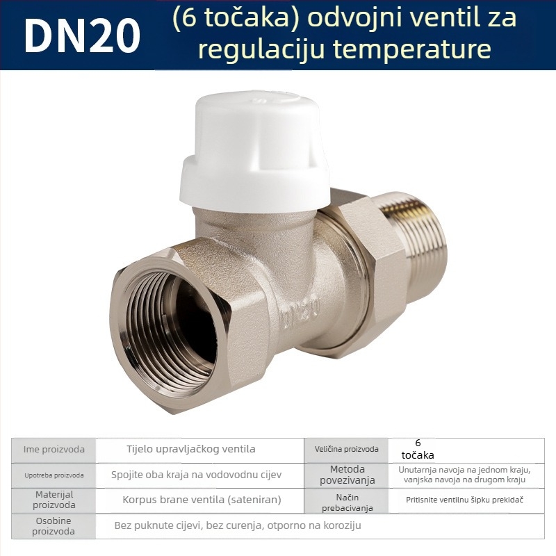 Termostatsko upravljanje podnim grijanjem s digitalnim zaslonom, inteligentni regulator temperature, tip 86; raspon temperature 5–35 °C, točnost mjerenja 2 °C, instalacija: napajanje, radno napajanje 220 V