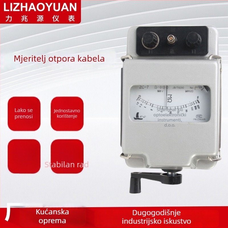 ZC25-3X500V4X/1000V tester izolacijskog otpora, Megohmmeter, tip s pokazivačem