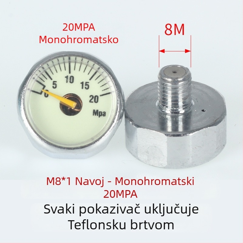 Digitalni manometar | raspon mjerenja 0–40 MPa | točnost 2,5 | navojno priključak | temperatura okoline 0–50°C