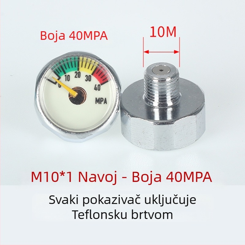 Digitalni manometar | raspon mjerenja 0–40 MPa | točnost 2,5 | navojno priključak | temperatura okoline 0–50°C