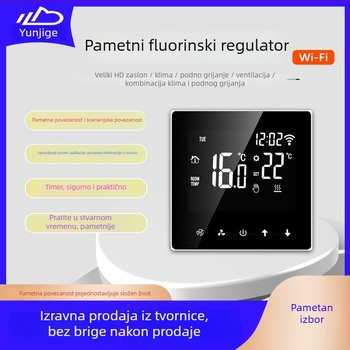 Pametni termostat za klima – panelni nosač, kontrola putem aplikacije, daljinski tajmer, glasovno upravljanje, 220V AC