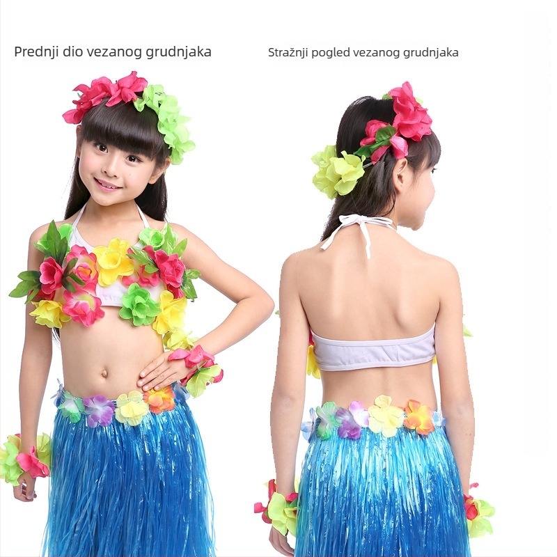 Suteren od kokosovih ljuskica i set hula suknje za etnički ples, unisex, Chenille-Spandex smjesina, proljeće 2025