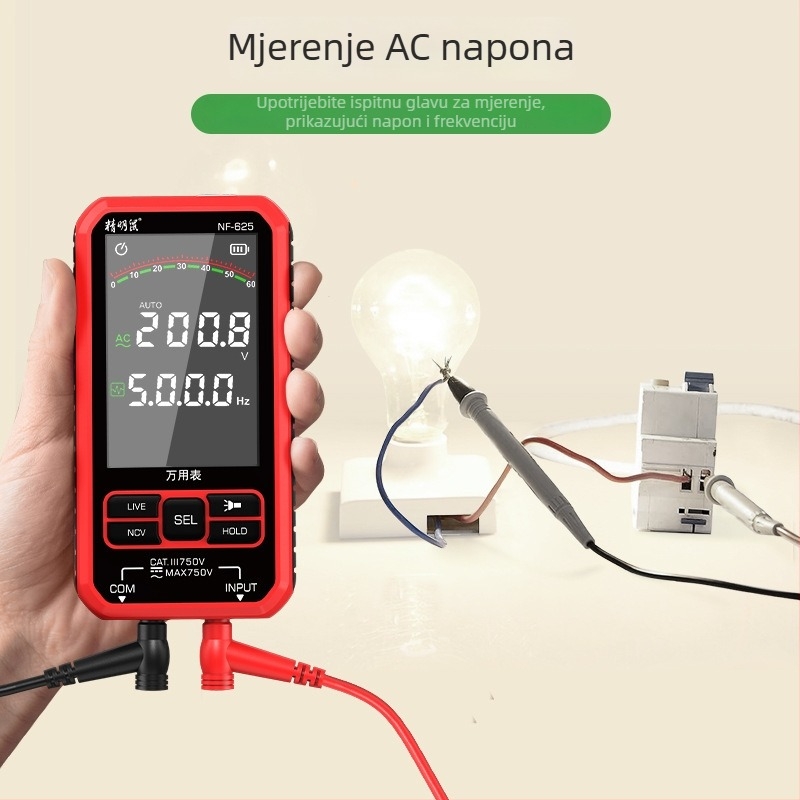 NF-625 digitalni multimetar, visoka preciznost, potpuno automatski, zaštita od pregrijavanja, digitalni zaslon