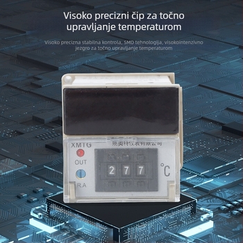 XMTG-1301 Digitalni regulator temperature s prikazom, za montažu na šinu, 220V, K-tip termostat