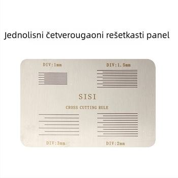 SISI 4-u-1 ploča s 100-gridom, vodilica za rezanje, nož s 100-gridom, testna ploča za boju, ploča za graviranje prema sloju boje, 1 mm