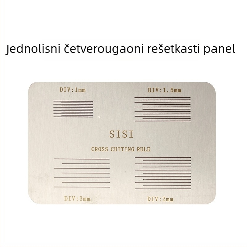SISI 4-u-1 ploča s 100-gridom, vodilica za rezanje, nož s 100-gridom, testna ploča za boju, ploča za graviranje prema sloju boje, 1 mm