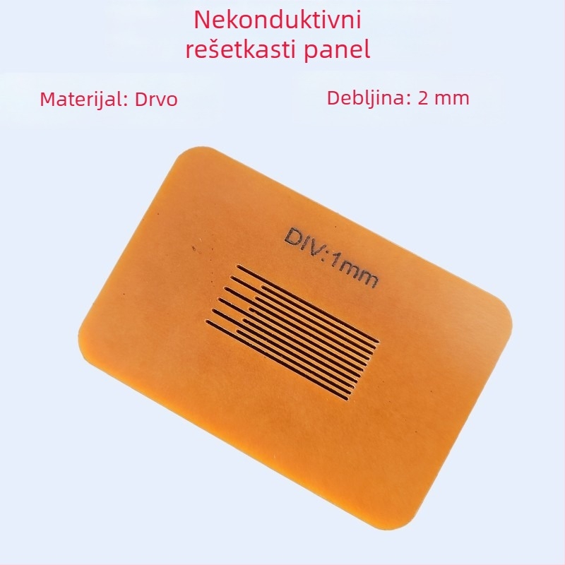 SISI 4-u-1 ploča s 100-gridom, vodilica za rezanje, nož s 100-gridom, testna ploča za boju, ploča za graviranje prema sloju boje, 1 mm