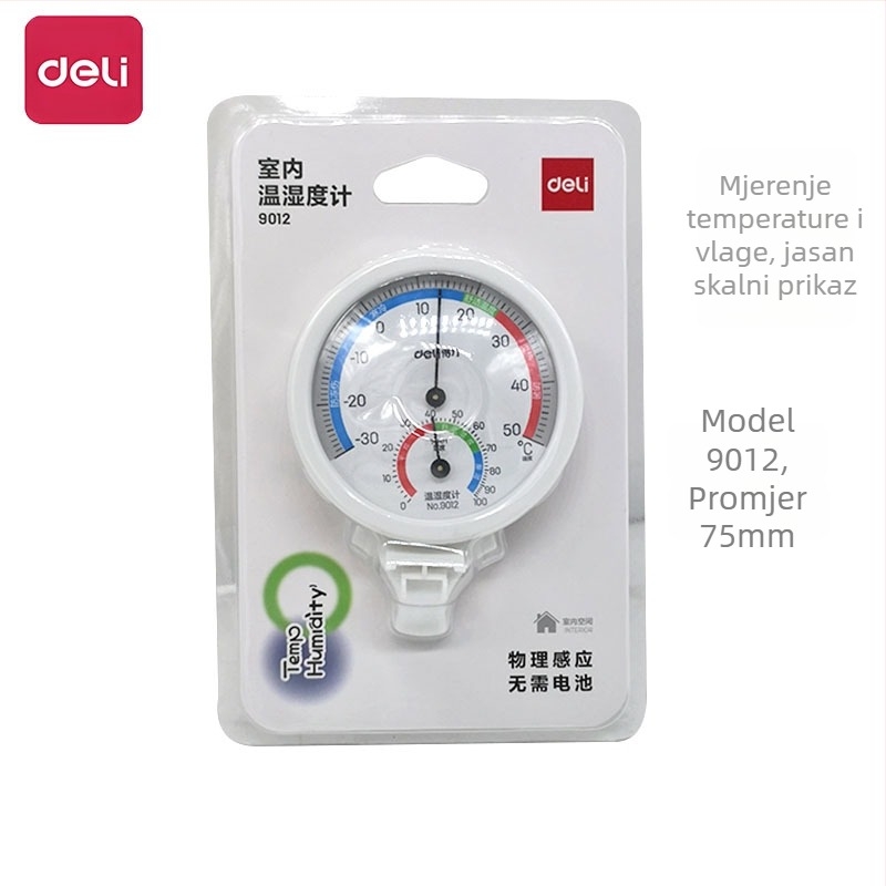 Unutarnji termometar-higrometar visoke preciznosti, model 9012, Deli