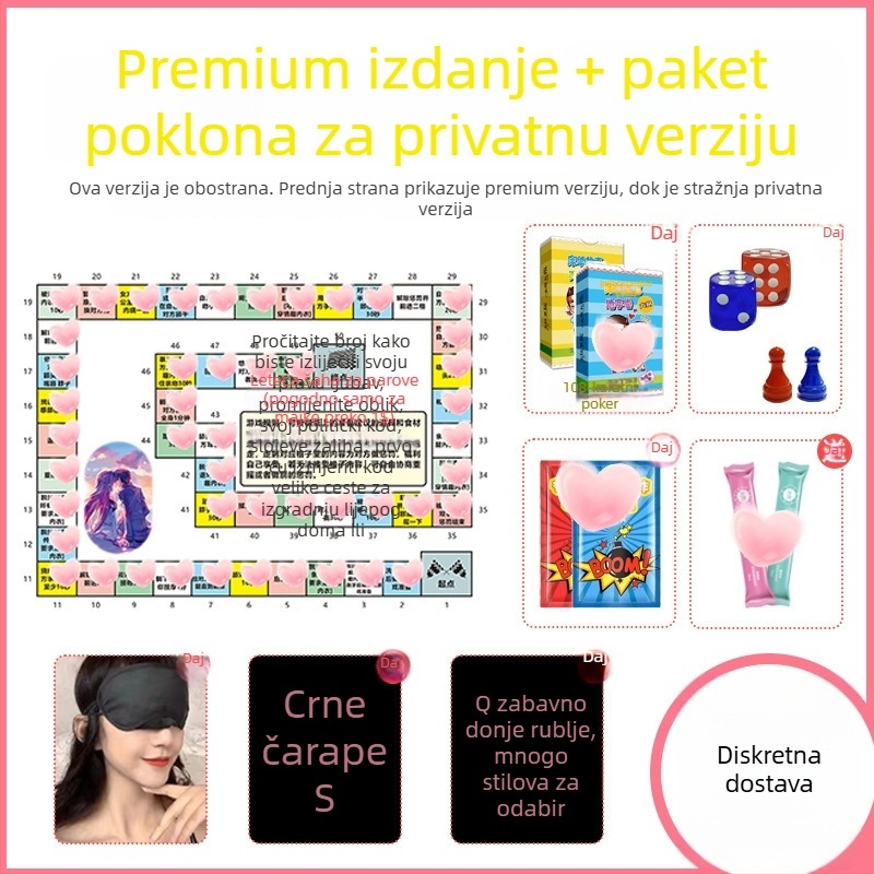 Intimna igra za parove za spavaću sobu: privatna verzija s BDSM temom, za odrasle, uzrast 36–60, uključuje vrećicu za pohranu