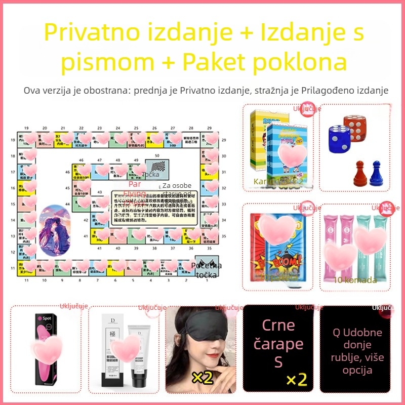 Intimna igra za parove za spavaću sobu: privatna verzija s BDSM temom, za odrasle, uzrast 36–60, uključuje vrećicu za pohranu