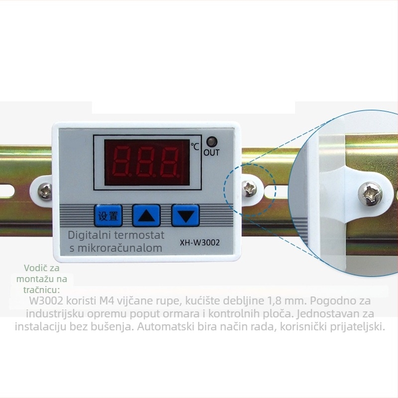 W3002 vodeni temperaturni regulator — digitalni visokoprecizni termostat, model W3002; tip upravljanja: temperatura; mjerni predmet: voda; raspon temperature: 1; ulazno napajanje: 220V