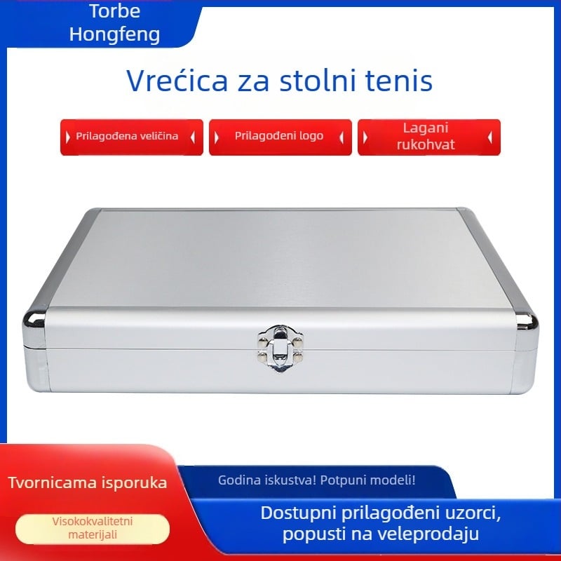 Hongfeng Kutija od aluminijskog legura za reketa stolnog tenisa — Prijenosna kutija za alat