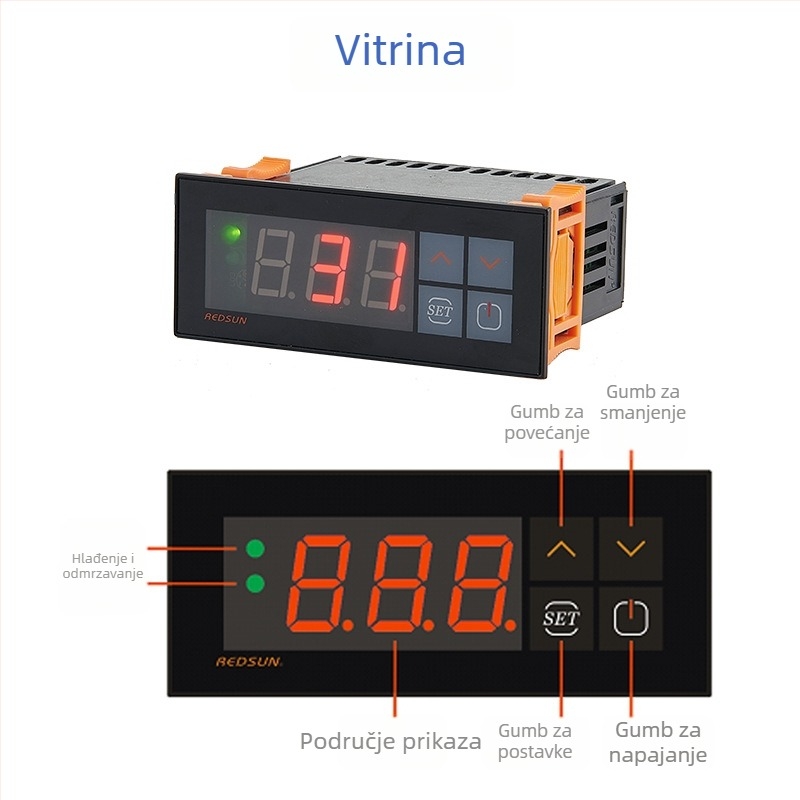 Pametni temperaturni regulator za komercijalnu opremu s temperaturnim senzorom