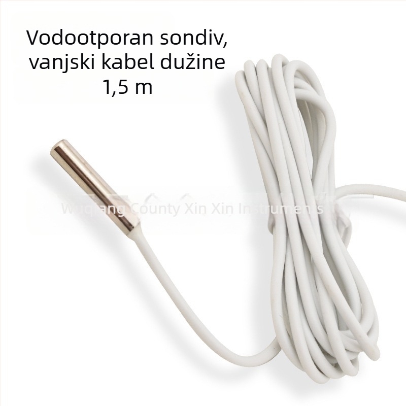 Elektronički termometar-higrometar za unutarnju i komercijalnu upotrebu; mjeri temperaturu i vlagu; pogodan za hladnjak, zamrzivač, akvarij i uzgojna okruženja; napajanje baterijama