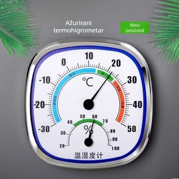 Unutarnji termometar i higrometar s pokazivačem, visoka preciznost mjerenja temperature i vlage za dom