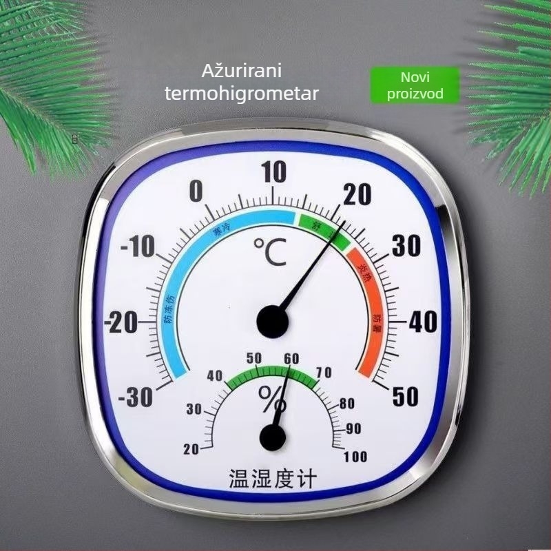 Unutarnji termometar i higrometar s pokazivačem, visoka preciznost mjerenja temperature i vlage za dom