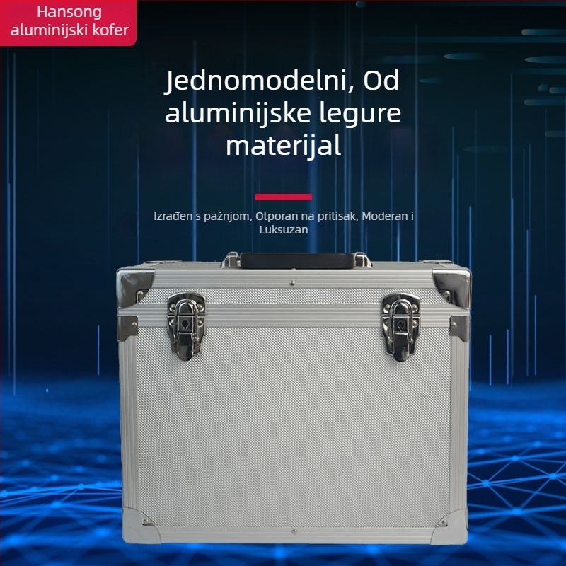 Kovčeg od aluminija velike kapacitete, višenamjenski prenosni kovčeg s protivkrađnim zaključavanjem i zatvorenim spremištem