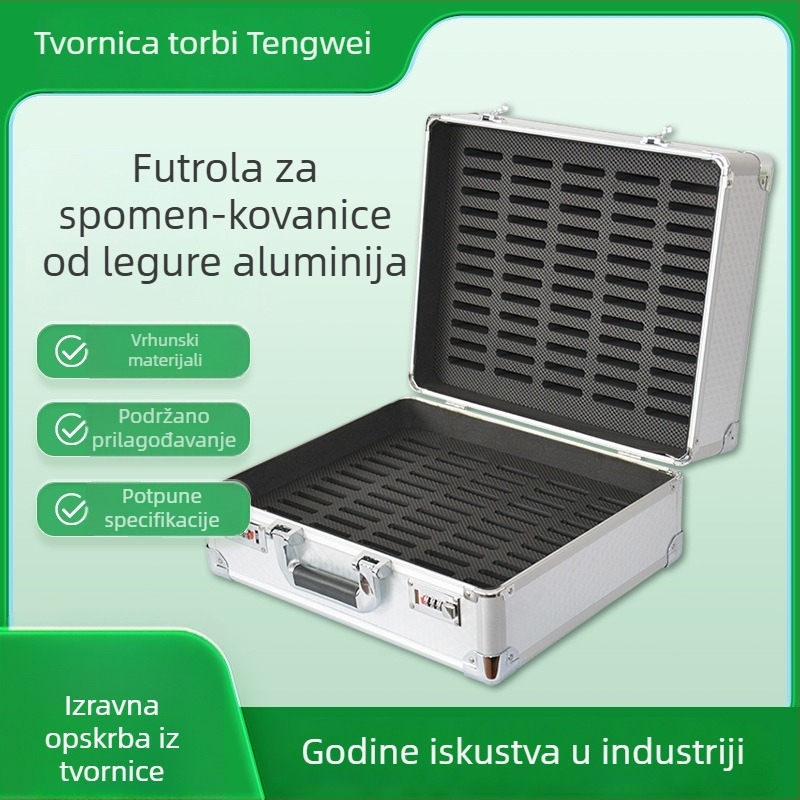 Aluminijski kovčeg za alate – prenosni zaključavanje, višenamjenski za alate, instrumente i šminku