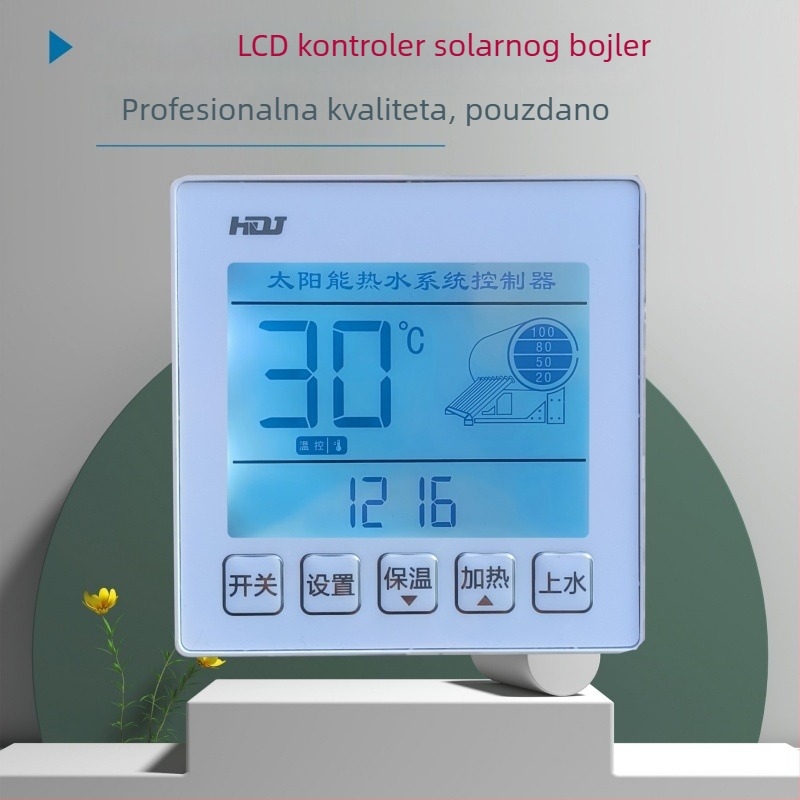 86-tip solarni regulator za bojler s LCD zaslonom, skrivena ugradnja