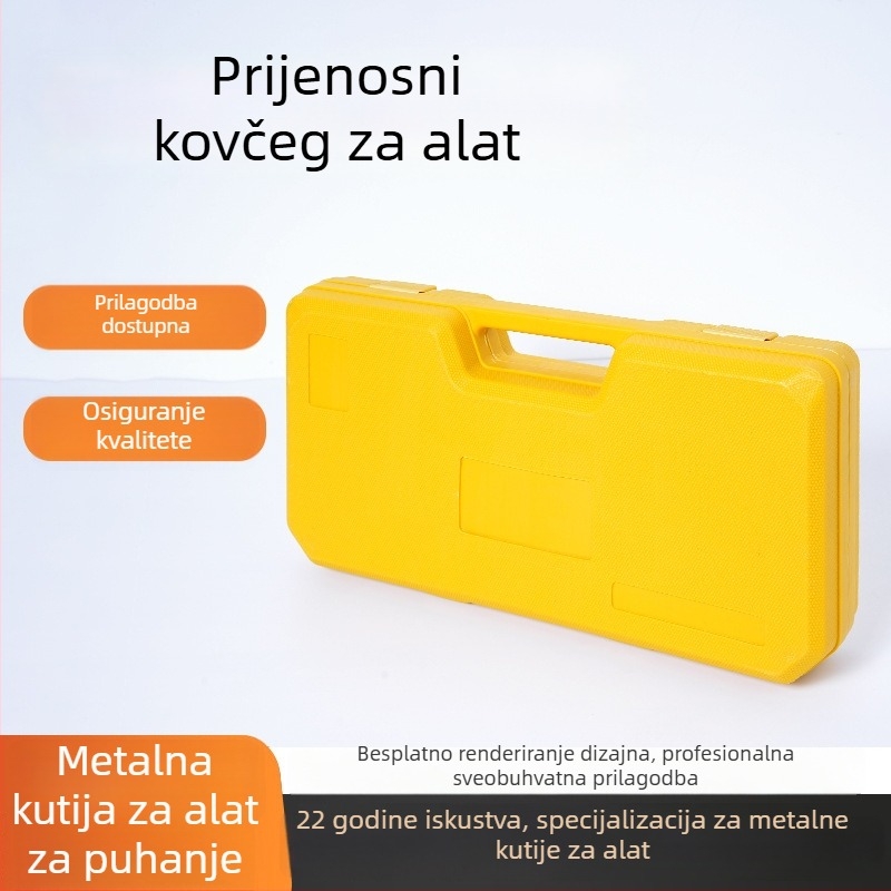 Blow-molded zaštitna kutija, mala prenosna plastična kutija, prilagođena višenamjenska kutija za alate s unutarnjim uloškom