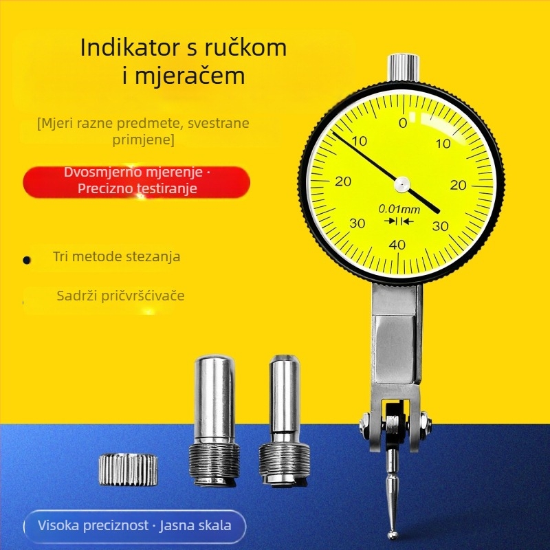 Mehanički dial indikator 0-10 mm, pokazni tip, točnost 0,01 mm