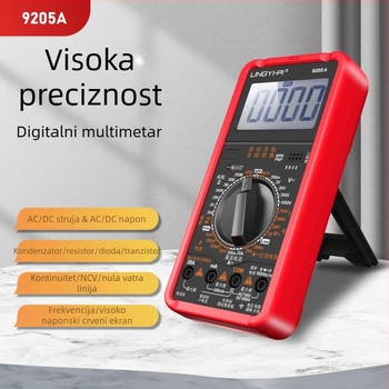 DT9205A Digitalni multimetar velike preciznosti – potpuno automatski, inteligentan, višenamjenski, zaštita od izgaranja, za električare