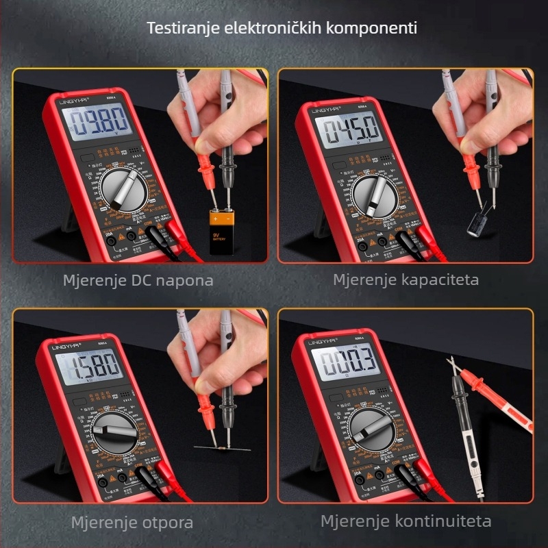 DT9205A Digitalni multimetar velike preciznosti – potpuno automatski, inteligentan, višenamjenski, zaštita od izgaranja, za električare