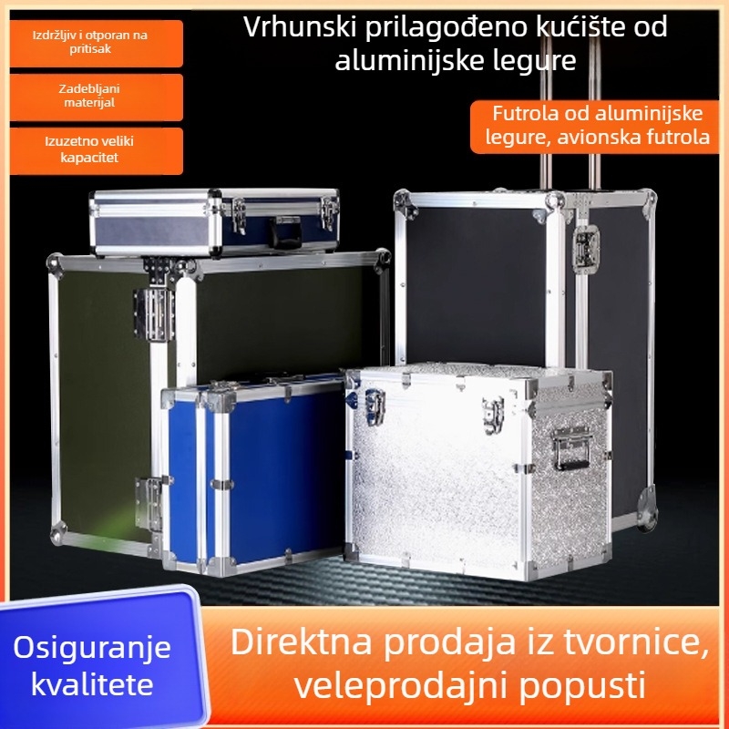 Prilagođeni aluminijski kovčeg za opremu i instrumente, prijenosna kutija za alate