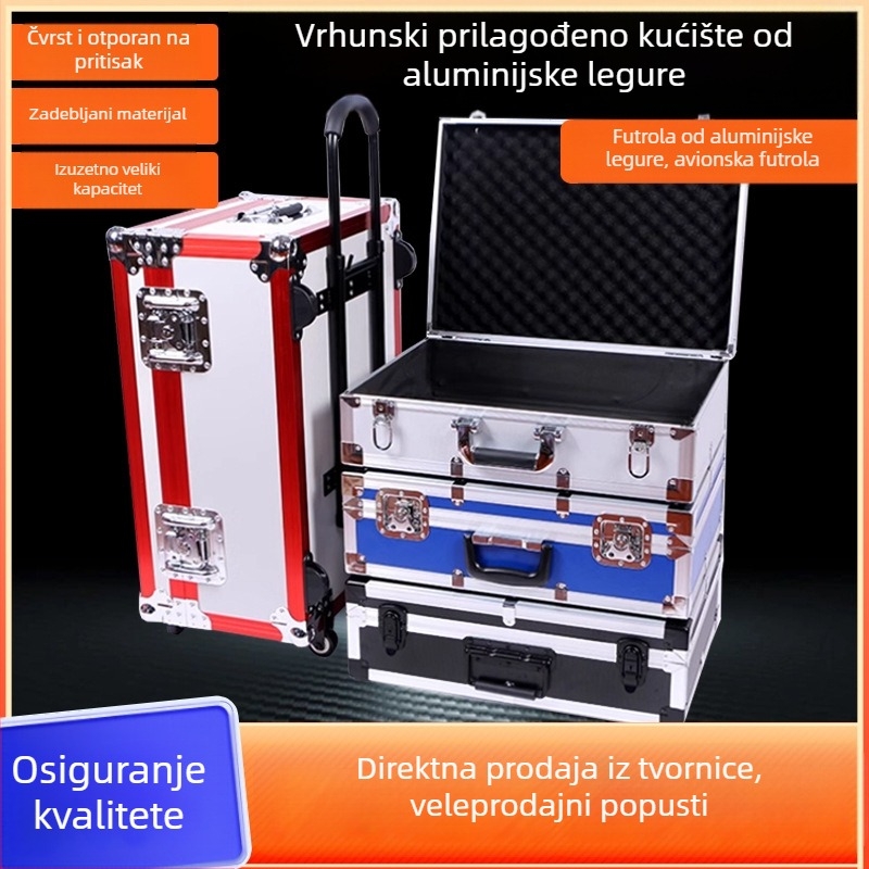 Prilagođeni aluminijski kovčeg za opremu i instrumente, prijenosna kutija za alate