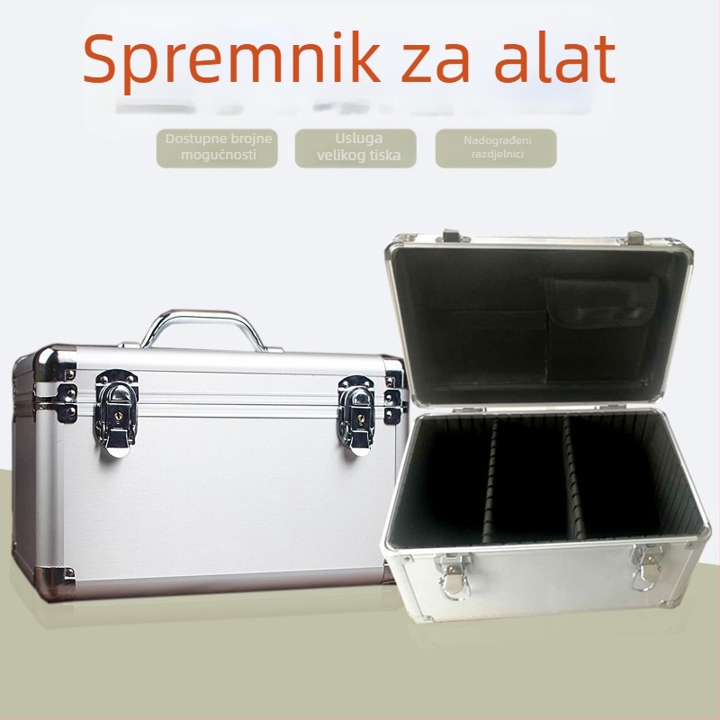 Prijenosni višenamjenski kovčeg od aluminijske legure – kozmetička torbica, medicinsko skladište i kutija za njegu uha te izšivanje