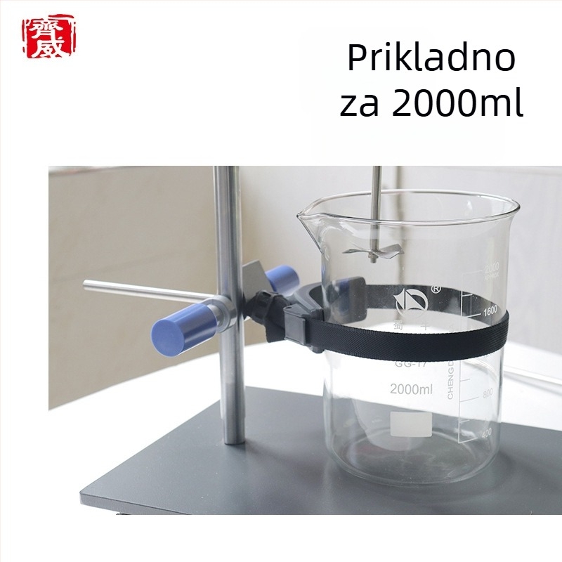 Laboratorijski držač za beaker: čvrst, s funkcijom miješanja/agitacije, univerzalni stezalj i dodatak s užadi