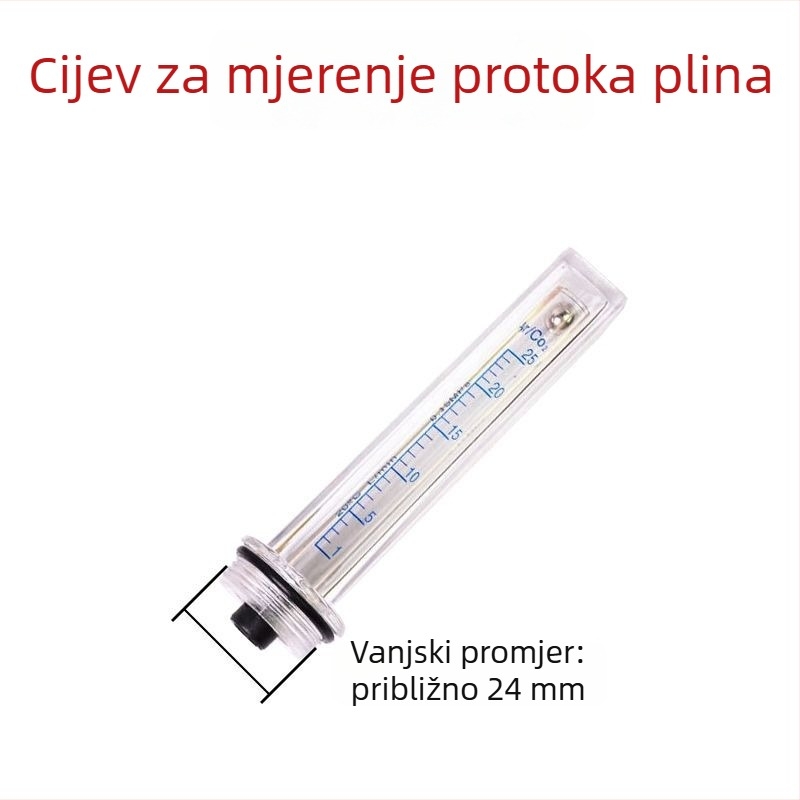 CO2 mjerač protoka sklop — mjerač protoka za CO2, raspon mjerenja 5, dizajn cijevi