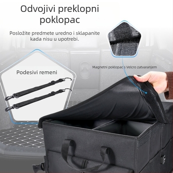 JiaWei Tekstilna kutija alata - Modularna kutija za prtljažnik automobila, Veliki kapacitet, Sklopivi organizator