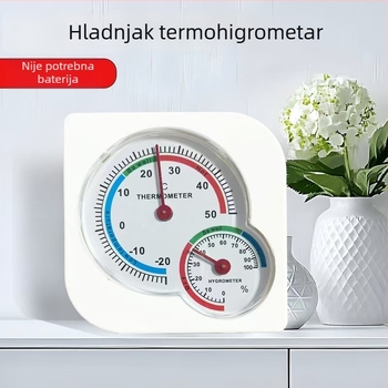 Desktop i zidni dvostruko funkcionalni termometar i higrometar, u obliku tikve, za kućnu upotrebu; pogodan za bolnice, staklenike, skladišta i uzgoj