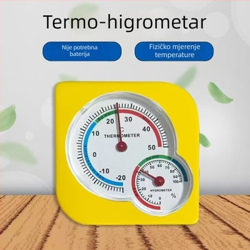 Desktop i zidni dvostruko funkcionalni termometar i higrometar, u obliku tikve, za kućnu upotrebu; pogodan za bolnice, staklenike, skladišta i uzgoj