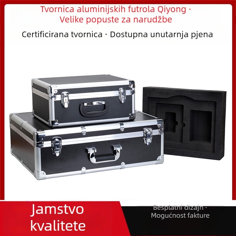 Aluminijski kovčeg za opremu s protupožnim panelima i EVA unutarnjom postavom, prilagodljiva izrada