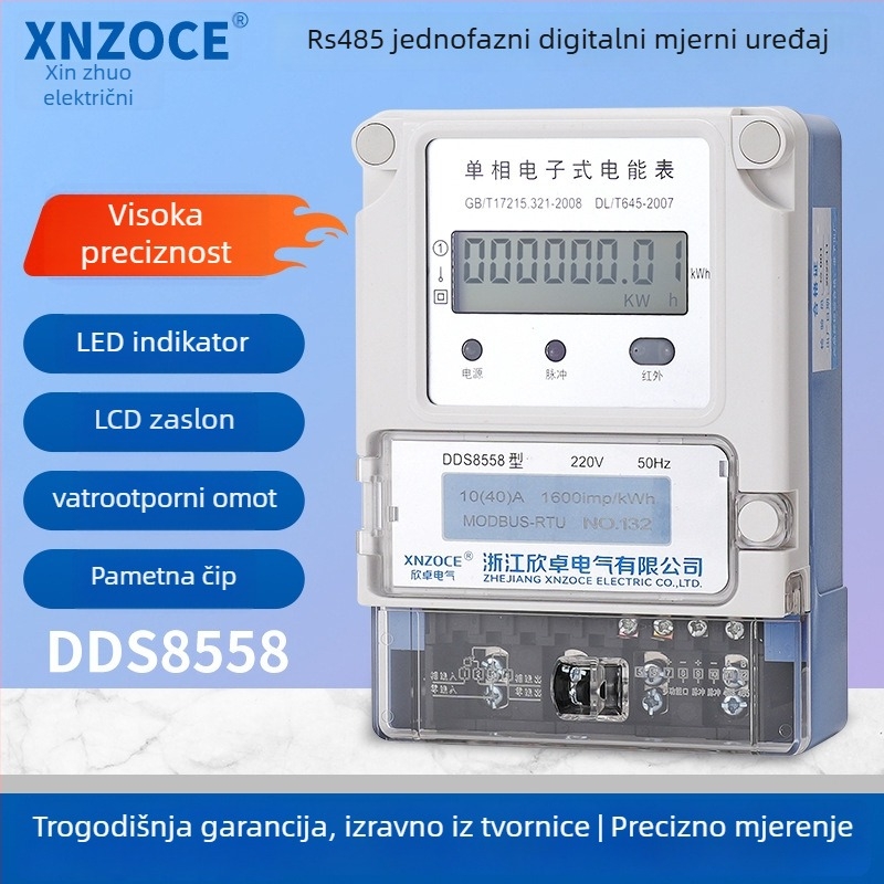 Xinzhuo Inteligentni predplaćeni elektromjer s očitanjem QR koda, 4G daljinsko očitanje, Bluetooth, jednofazni, za kuće u najmu