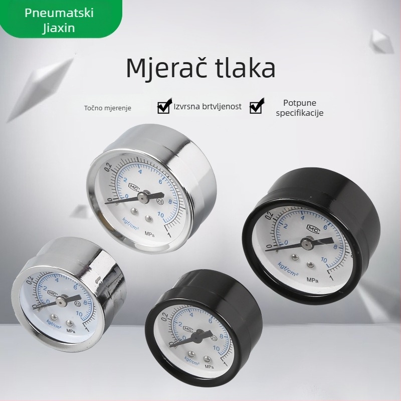 Precizan tlakomjer za zrak izvor, Y-40 osični, Y-50 bez rubnika, raspon 0-1.0, preciznost 0.01, promjer 50 mm, radna temperatura 10-60