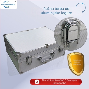 Višenamjenski ručni kovčeg od aluminijske legure, kutija za alat, kozmetiku, skladištenje i izlaganje rekvizita za magiju