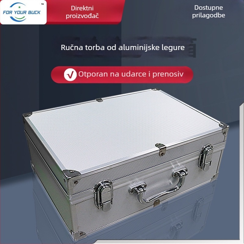 Višenamjenski ručni kovčeg od aluminijske legure, kutija za alat, kozmetiku, skladištenje i izlaganje rekvizita za magiju