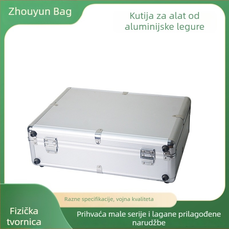 Industrijsko aviono kutija za alat od aluminija, prijenosna kutija za metalne komponente, otporna na udarce višefunkcionalna aluminijska kutija