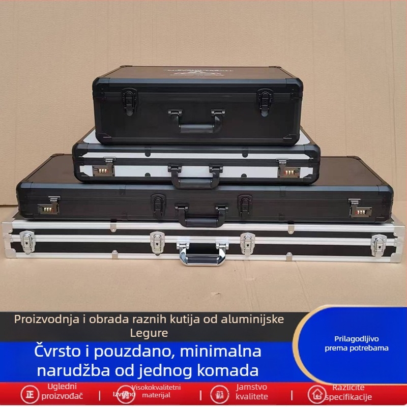 Aluminijski kovčeg za opremu s EVA podlogom i vatrootpornom pločom, prilagodljiv na narudžbu